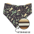 Western Elements on Mud/Brown Serape Reversible Bandana