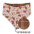 Western Valentines/Brown Plaid Reversible Bandana