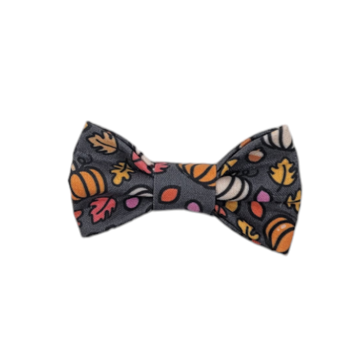 Pumpkins and Leaves Bowtie - 3"
