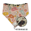Disco Cowgirl/Cow Spots Reversible Slip-on Scrunchie Bandana (Small/Medium)