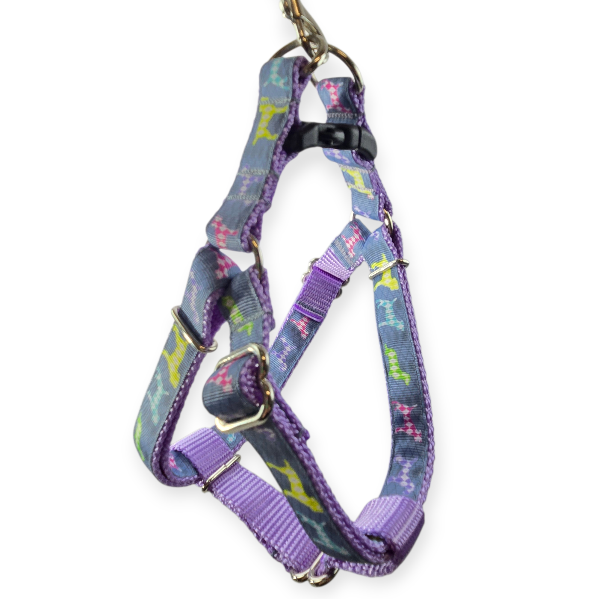Preppy Plaid w/ Dogs Step-In Harness (Small)