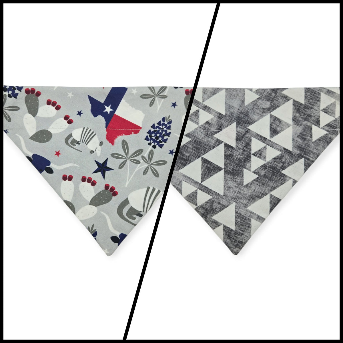 Symbols of Texas/Stacked Onyx Triangles Reversible Slide-on Bandana (Medium)