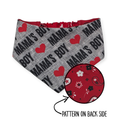Mama's Boy/Red Paisley Reversible Slip-on Scrunchie Bandana (X-Small)