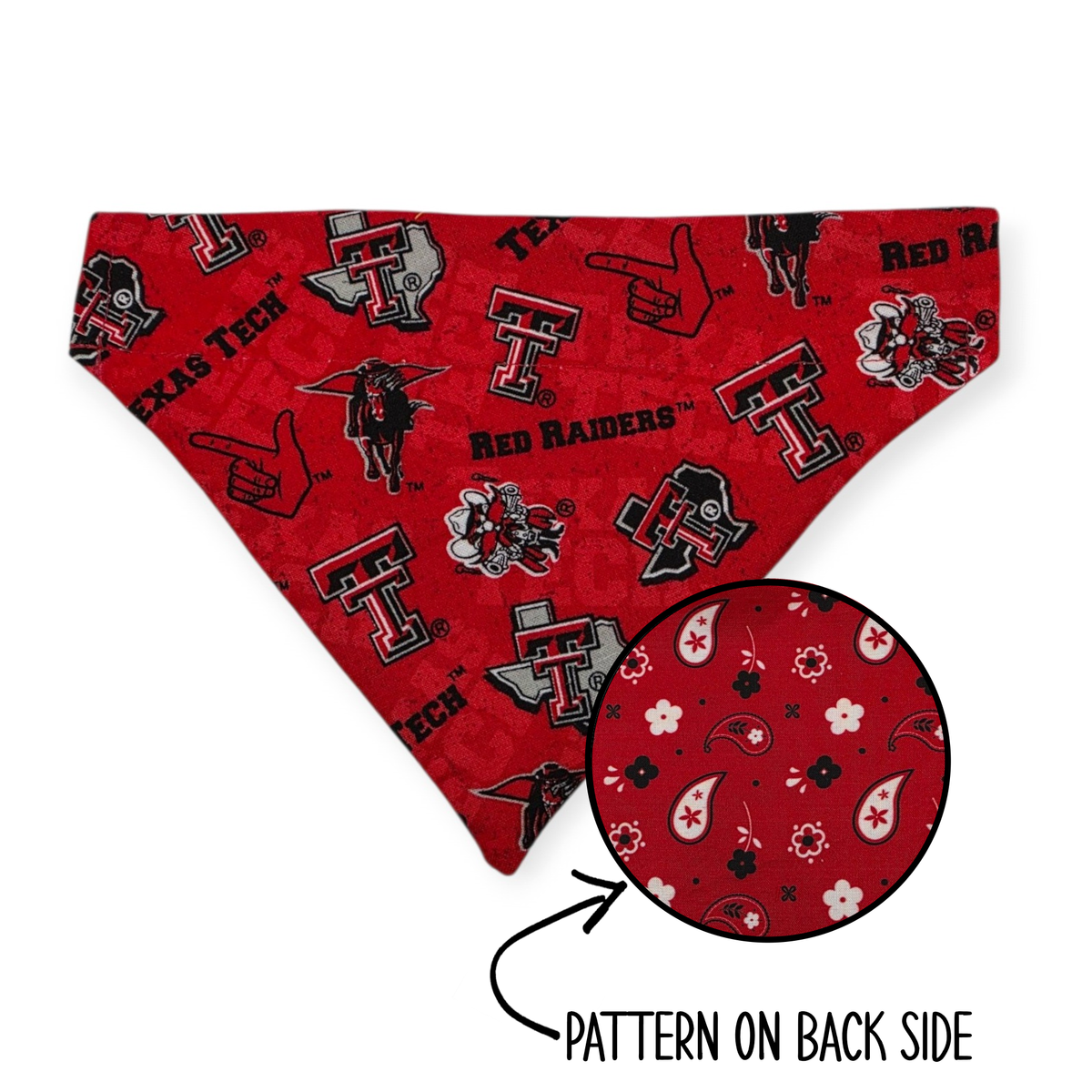 Raiders/Red Paisley Reversible Slide-on Bandana (Small)