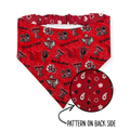 Raiders/Red Paisley Reversible Slip-on Scrunchie Bandana (Small/Medium)