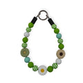 Green Daisy Beaded Collar - 11.75"